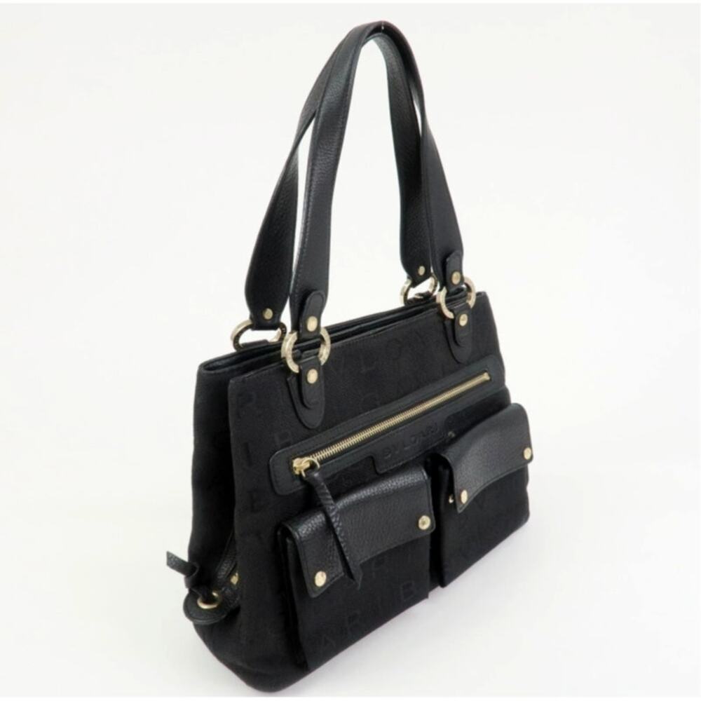 💎✨Beautiful✨💎Authentic BVLGARI Logo Mania Canvas Leather 2Way Bag Shoulder Bag - Picture 4 of 15